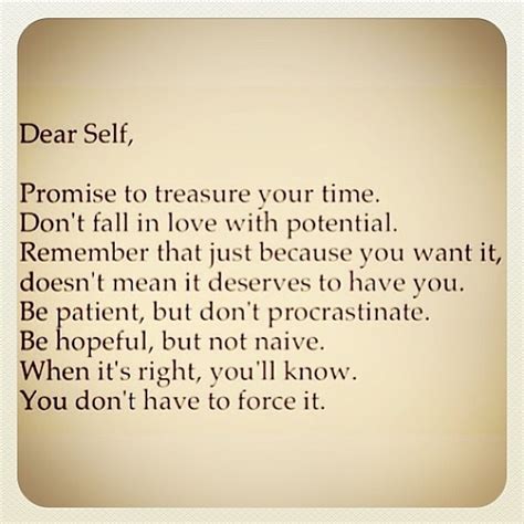DEAR SELF .